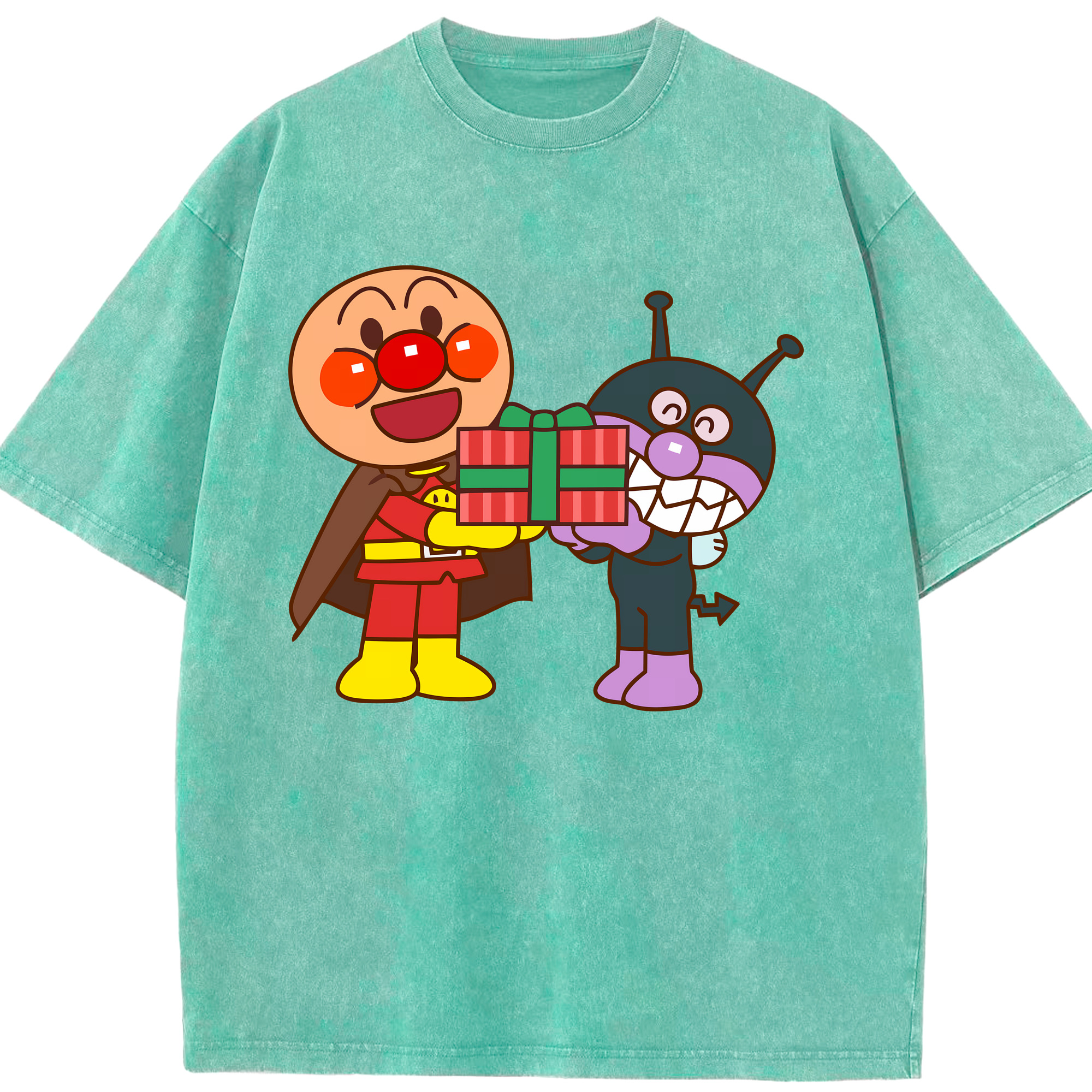 （画像用） アンパンマン Anpanman 綿100% ヴィンテージ風 半袖Tシャツ（フロントプリント）